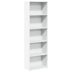 vidaXL Libreria Bianca 60x30x189 cm in Legno Multistrato