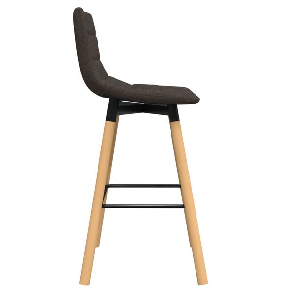 vidaXL Sgabello da Bar Tortora in Tessuto