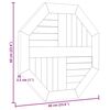 vidaXL Piano per Tavolo 60x60x2,5 cm Ottagonale Legno Massello di Teak