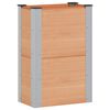 vidaXL Letto rialzato da giardino Marrone 50 x 30 x 72 cm alluminio