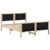 vidaXL Struttura del letto con testiera Nero 140 x 190 cm Tessuto