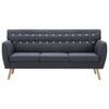vidaXL Divano a 3 Posti Rivestito in Tessuto 172x70x82 cm Grigio Scuro