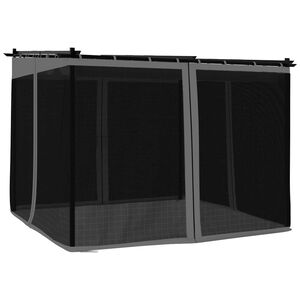 vidaXL Gazebo con Pareti in Rete Antracite 3x3 m in Acciaio