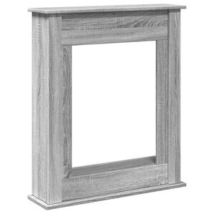 vidaXL Cornice per Camino Grigio Sonoma 75x20x87,5 cm in Truciolato