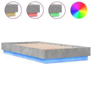 vidaXL Giroletto con LED Grigio Cemento 75x190 cm