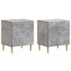 vidaXL Comodino 2 pz Grigio Cemento 43 x 34,5 x 50 cm