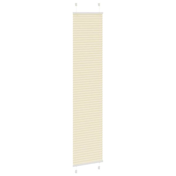 vidaXL Tenda Plissettata Crema 45x200 cm Larghezza Tessuto 44,4 cm