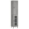 vidaXL Credenza Grigio Sonoma 34,5x34x180 cm in Legno Multistrato