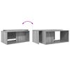vidaXL Set di Tavolini da Caff&egrave; 2 pcs Grigio Sonoma Legno multistrato