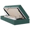vidaXL Letto con contenitore e materasso Verde Scuro 100 x 200 cm