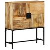 vidaXL Credenza 80x30x95 cm in Legno Grezzo Massello di Mango