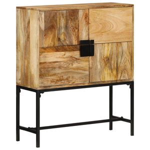 vidaXL Credenza 80x30x95 cm in Legno Grezzo Massello di Mango