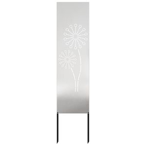 vidaXL Schermo per privacy in giardino Traforo Argento 32 x 140 cm