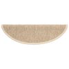 vidaXL Tappetini per scale 15 pz 56x17x3 cm Beige chiaro Semicircolari