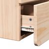 vidaXL Comodino 2 pcs Naturale 39 x 34 x 33 cm Legno di pino massello