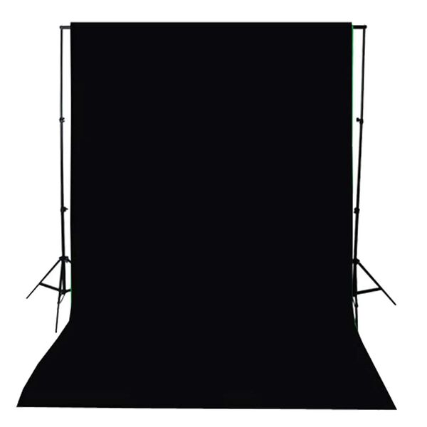 vidaXL Fondale in Cotone Nero senza Supporto 300x300 cm per Croma Key