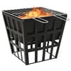 vidaXL Braciere e Barbecue 2 in 1 34x34x48 cm in Acciaio