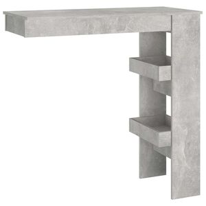 vidaXL Bancone da Muro Grigio Cemento 102x45x103,5 cm Legno Compensato