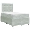 vidaXL Letto box spring con materasso Grigio Chiaro 120 x 190 cm