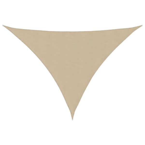 vidaXL Parasole a Vela Oxford Triangolare 4x5x5 m Beige