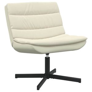 vidaXL Sedia girevole Crema 63 x 75 x 76 cm Similpelle