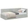vidaXL Cornice del letto ad angolo Grigio chiaro 90 x 190 cm Velluto