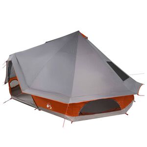vidaXL Tenda Tipi Grigio e arancione 680 x 430 x 270 cm taffet&agrave;