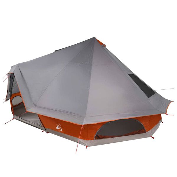 vidaXL Tenda Tipi Familiare Tipi Grigio e arancione 680 x 430 x 270 cm