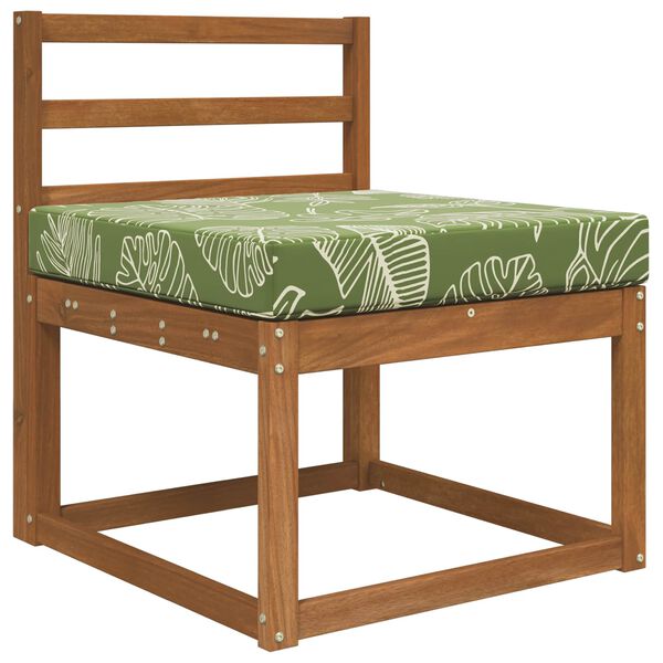 vidaXL Cuscino per divano da esterno Design a foglia 60 x 60 x 8 cm