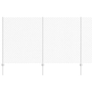 vidaXL Recinzione con Posto Argento