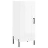 vidaXL Credenza 34,5x34x180 cm in Legno Multistrato Bianco Lucido