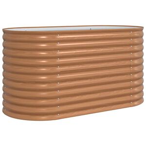 vidaXL Letto Rialzato Marrone 160 x 80 x 81 cm Acciaio