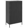 vidaXL Credenza Nera 68x39x113 cm in Acciaio