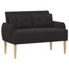 vidaXL Loveseat con bottoni imbottiti Nero 117 x 67 x 77 cm Boucl&eacute;