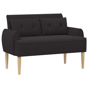vidaXL Loveseat con bottoni imbottiti Nero 117 x 67 x 77 cm Boucl&eacute;