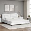 vidaXL Letto con Materasso Hvar Bianco 180x200 cm in Similpelle