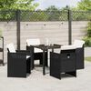 vidaXL Set da Pranzo per Giardino 5 pcs Marrone Poly Rattan