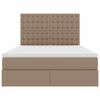 vidaXL Letto con contenitore e LED Cappuccino 140 x 200 cm