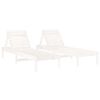 vidaXL Lettini Prendisole 2pz Bianchi 199,5x60x74 cm Massello di Pino