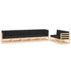 vidaXL Set Salotto Giardino 7 pz Cuscini Antracite Legno Massello Pino