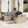 vidaXL Set Divani da Giardino 11 pz con Cuscini Beige in Polyrattan