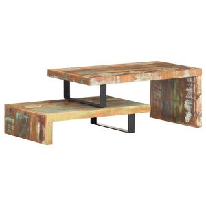 vidaXL Set Tavolini da Salotto 2 pz in Legno Massello di Recupero
