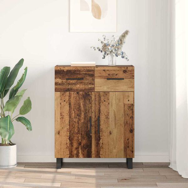 vidaXL Credenza Legno vecchio 69,5 x 34 x 90 cm Legno multistrato