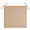 vidaXL Sedie da Giardino con Cuscini Beige 6pz Legno Massello di Teak