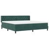 vidaXL Letto a molle con materasso Verde Scuro 200 x 200 cm Velluto