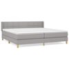 vidaXL Giroletto a Molle con Materasso Grigio Chiaro 200x200cm Tessuto
