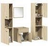 vidaXL Set Mobili da Bagno 4 pz Rovere Sonoma in Legno Multistrato