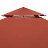 vidaXL Copertura Superiore Gazebo a 2 Strati 310g/m² 3x3m Terracotta