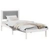 vidaXL Letto con Testiera Rivestita Grigio chiaro 80 x 200 cm
