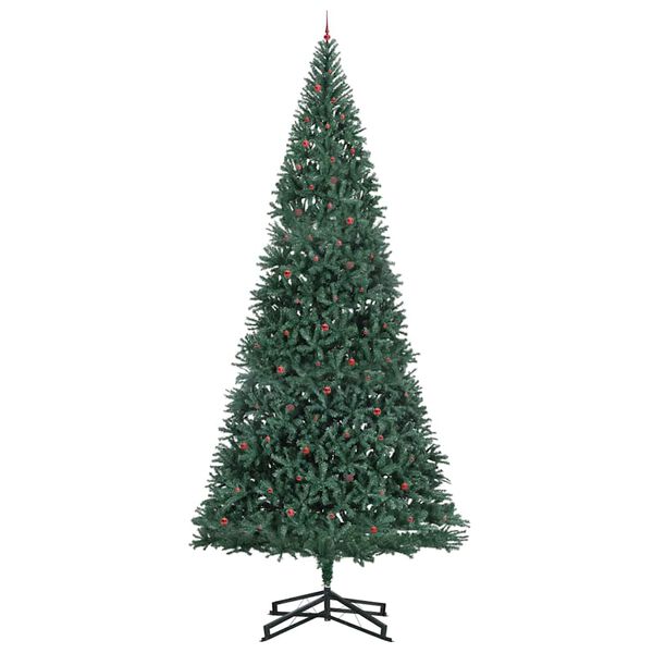 vidaXL Albero di Natale Artificiale Pre-illuminato con Set di Palline